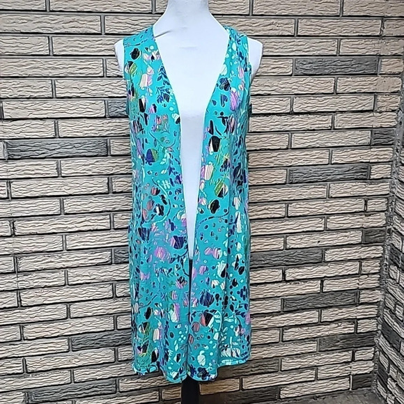 Lularoe Long Vest Sz S Excellent Condition - Picture 1 of 10